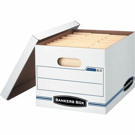 Bankers Box Easylift File Storage Box - Internal Dimensions: 12" Width x 12" Depth x 10" Height - External Dimensions: 12.8" Wid