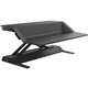 Fellowes Lotus Sit-Stand Workstation - Black - 35 lb Load Capacity - 2 x Shelf(ves) - 5.5" Height x 32.8" Width x 24.3" Depth - 