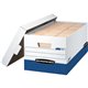 Bankers Box Presto File Storage Box - Internal Dimensions: 12" Width x 24" Depth x 10" Height - External Dimensions: 13" Width x