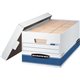 Bankers Box STOR/FILE Storage Box - Internal Dimensions: 12" Width x 24" Depth x 10" Height - External Dimensions: 12.9" Width x