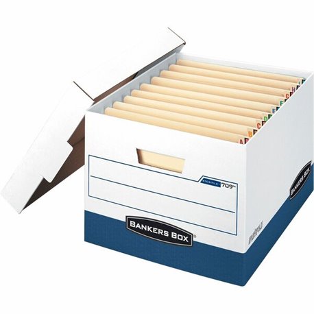 Bankers Box STOR/FILE File Storage Box - Internal Dimensions: 12.75" Width x 15.50" Depth x 10" Height - External Dimensions: 13