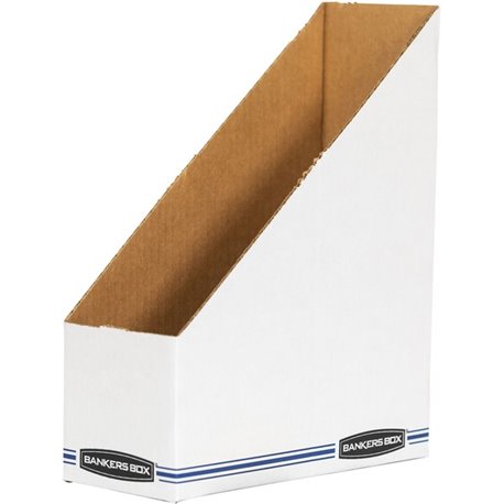 Bankers Box Stor/File Magazine Files - Letter - Blue, White - Fiberboard - 1 Each