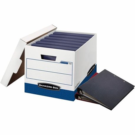 Bankers Box Binderbox Binder Storage Box - Internal Dimensions: 12.25" Width x 18.50" Depth x 12" Height - External Dimensions: 