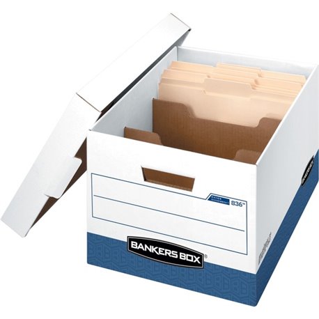 Bankers Box R-Kive DividerBox File Storage Box - Internal Dimensions: 12" Width x 15" Depth x 10" Height - External Dimensions: 