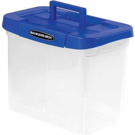 Bankers Box Heavy Duty Portable Plastic File Box - Internal Dimensions: 11.75" Width x 6.75" Depth x 10.75" Height - External Di