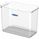 Bankers Box Portable Open Desktop File Box with Side Handles, 1 Each - Desktop - Hanging Rail, Handle, Durable - Clear - Polypro