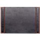 Dacasso Walnut & Leather Side-Rail Desk Pad - Rectangular - 25.5" Width x 17.25000" Depth - Felt Black Backing - Leather - Walnu