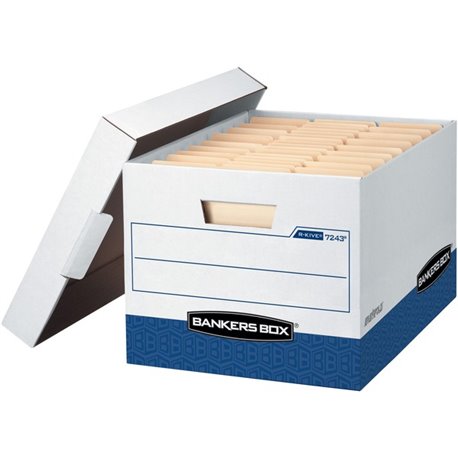 R-Kive Letter/Legal File Storage Box - Internal Dimensions: 12" Width x 15" Depth x 10" Height - External Dimensions: 12.8" Widt