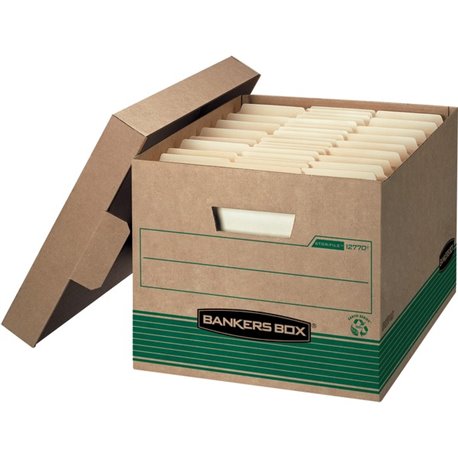 Bankers Box STOR/FILE Recycled File Storage Box - Internal Dimensions: 12" Width x 15" Depth x 10" Height - External Dimensions: