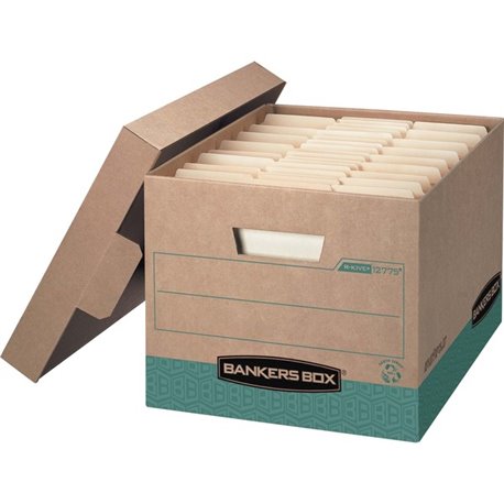 Bankers Box Recycled R-Kive File Storage Box - Internal Dimensions: 12" Width x 15" Depth x 10" Height - External Dimensions: 12