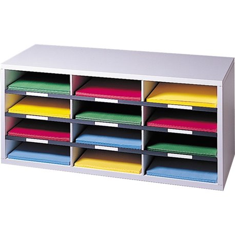 Fellowes 12-Compartment Sorter Literature Organizer - 12 Compartment(s) - Compartment Size 2.50" x 9" x 11.63" - 12.9" Height x 