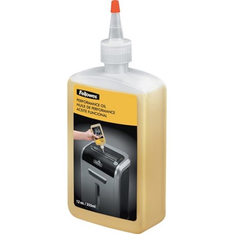 Fellowes Powershred Shredder Oil - 12 Oz. Bottle - 12 fl oz - Light Amber