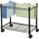 Fellowes High-Capacity Rolling File Cart - 4 Casters - Metal, Steel - x 24" Width x 14" Depth x 20.5" Height - Black - 1 Each