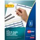 Avery Print & Apply Label Unpunched Dividers - Index Maker Easy Apply Label Strip - 75 x Divider(s) - 3 Blank Tab(s) - 3 Tab(s)/