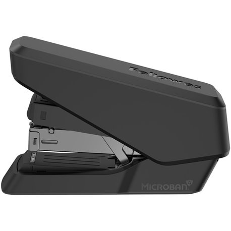 Fellowes EasyPress Half Strip Stapler - 40 Sheets Capacity - 105 Staple Capacity - Half Strip - 1/4" Staple Size - 1 Each - Blac