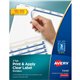 Avery Print & Apply Clear Label Dividers - Index Maker Easy Apply Label Strip - 75 x Divider(s) - 3 Blank Tab(s) - 3 Tab(s)/Set 