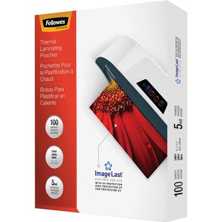 Fellowes Letter-Size Laminating Pouches - Sheet Size Supported: Letter 9" Width x 11.50" Length - Laminating Pouch/Sheet Size: 9