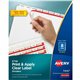 Avery Print & Apply Clear Label Dividers - Index Maker Easy Apply Label Strip - 200 x Divider(s) - 8 Blank Tab(s) - 8 Tab(s)/Set