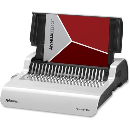 Fellowes Pulsar E 300 Electric Comb Binding Machine w/Starter Kit - CombBind - 300 Sheet(s) Bind - 20 Punch - 5.1" x 16.9" x 15.