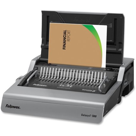 Fellowes Galaxy-E 500 Electric Comb Binding Machine w/ Starter Kit - CombBind - 500 Sheet(s) Bind - 28 Punch - Letter - 6.5" x 1