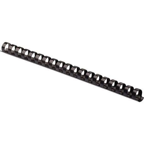 Fellowes Plastic Binding Combs - Black, 3/8" Diameter - 0.4" Height x 10.8" Width x 0.4" Depth - 0.37" Maximum Capacity - 55 x S