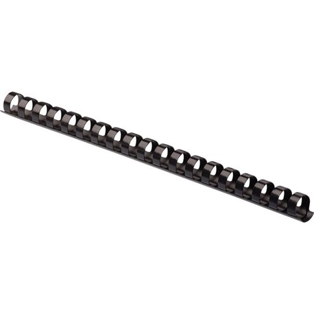 Fellowes Plastic Binding Combs - Black, 5/8" Diameter - 0.6" Height x 10.8" Width x 0.6" Depth - 0.62" Maximum Capacity - 120 x 