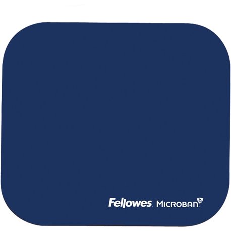 Fellowes Microban Mouse Pad - 8" x 9" x 0.13" Dimension - Blue - Rubber - Wear Resistant, Tear Resistant, Skid Proof - 1 Pack