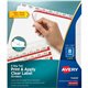 Avery(R) 8 Big Tab Dividers for 3 Ring Binder, Easy Print & Apply Clear Label Strip, Index Maker(R) Customizable White Tabs, 5 S