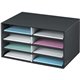 Fellowes Pinstripe Literature Sorter - Letter - Compartment Size 2.13" x 9" x 12" - 10.3" Height x 19.5" Width x 12.4" DepthDesk