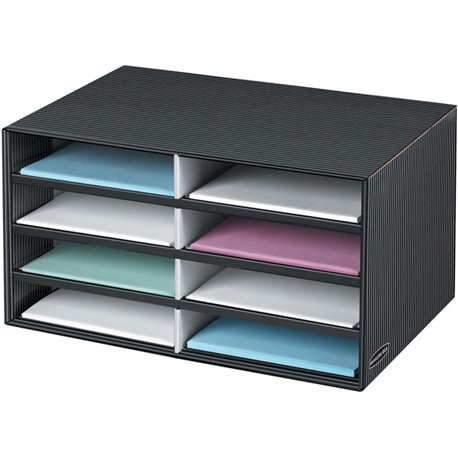 Fellowes Pinstripe Literature Sorter - Letter - Compartment Size 2.13" x 9" x 12" - 10.3" Height x 19.5" Width x 12.4" DepthDesk