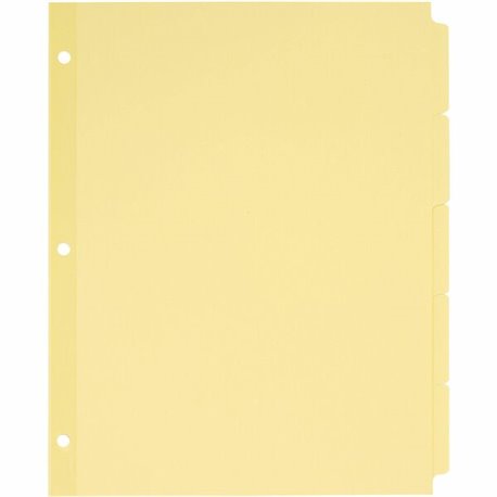 Avery Plain Tab Write-On Dividers - 5 x Divider(s) - Write-on Tab(s) - 5 Tab(s)/Set - 8.5" Divider Width x 11" Divider Length - 