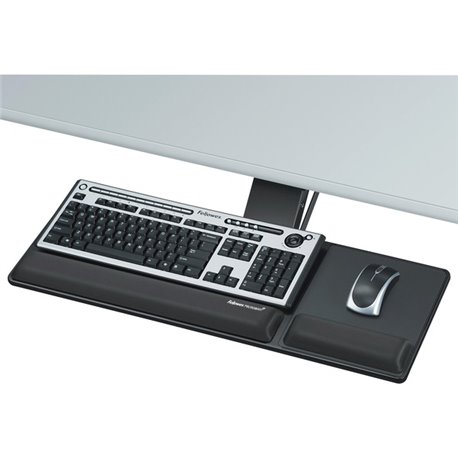 Designer Suites Compact Keyboard Tray - 3" Height x 27.5" Width x 18" Depth - Black - 1