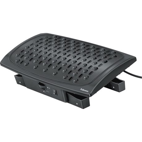 Fellowes Climate Control Footrest - 20&deg Tilt - Black - 1 Each