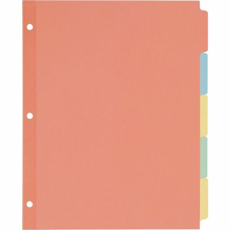 Avery Write-On Dividers, 5-Tab, Multicolor, 36 Sets (11508) - 180 x Divider(s) - Write-on Tab(s) - 5 - 5 Tab(s)/Set - 8.5" Divid