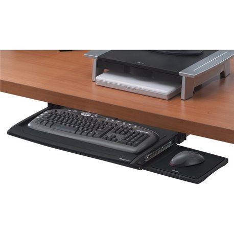 Office Suites Deluxe Keyboard Drawer - 2.5" Height x 30.9" Width x 14.1" Depth - Black - 1