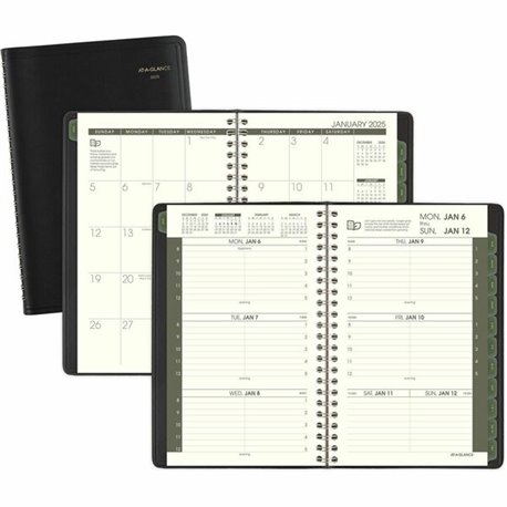 At-A-Glance Recycled Appointment Book Planner - Julian Dates - Weekly - 12 Month - January 2025 - December 2025 - 8:00 AM to 5:0