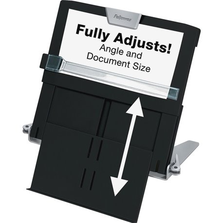 Professional Series In-Line Document Holder - Horizontal - 7.5" x 12" x 2.5" x - 1 Each - Black