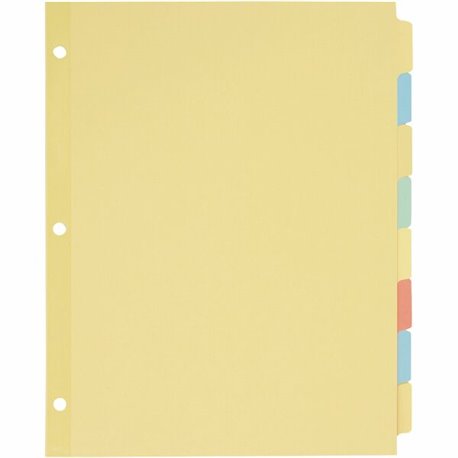 Avery Plain Tab Write-On Dividers - 8 x Divider(s) - Write-on Tab(s) - 8 Tab(s)/Set - 8.5" Divider Width x 11" Divider Length - 