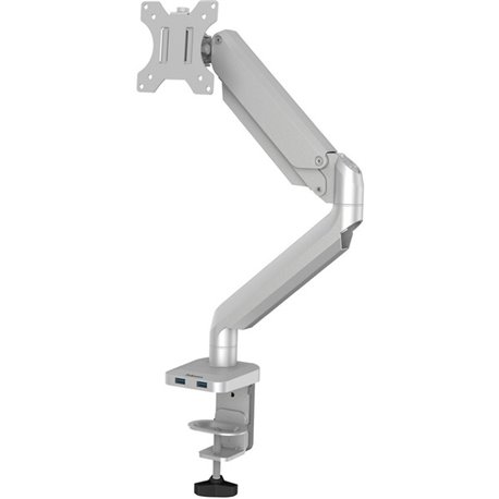 Fellowes Platinum Series Single Monitor Arm - Silver - 1 Display(s) Supported - 27" Screen Support - 20 lb Load Capacity - 1 Eac