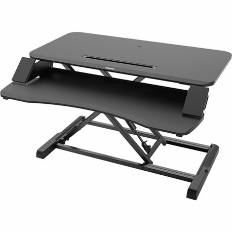 Fellowes Corsivo Sit-Stand Workstation - 4.5" Height x 31.5" Width x 24.1" Depth - Black