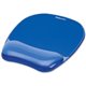 Fellowes Crystals Gel Mousepad/Wrist Rest - Blue - 0.75" x 7.88" x 9.19" Dimension - Blue - Gel, Rubber - Stain Resistant, Skid 