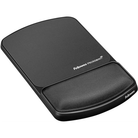 Fellowes Mouse Pad / Wrist Support with Microban Protection - 0.88" x 6.75" x 10.13" Dimension - Graphite - Polyester, Gel - Wea