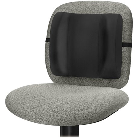 Fellowes Standard Backrest - Black - Black - High Density Foam (HDF) - 1 Each