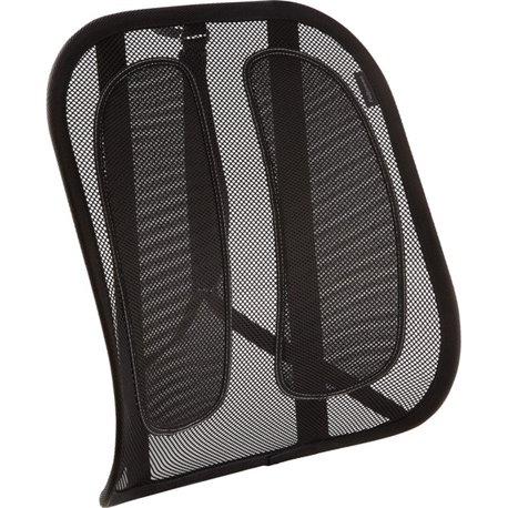 Fellowes Office Suites Mesh Back Support - Strap Mount - Black - Mesh Fabric - 1 Each