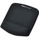 Fellowes PlushTouch Mouse Pad Wrist Rest with Microban - Black - 1" x 7.25" x 9.38" Dimension - Black - Polyurethane, Foam - Wea