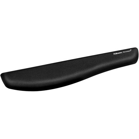 Fellowes PlushTouch Keyboard Wrist Rest with Microban - Black - 1" x 18.13" x 3.19" Dimension - Black - Polyurethane - Wear Resi