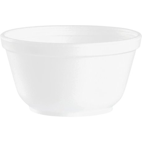 Dart 10 oz. Foam Bowls - 50 / Bag - Serving - White - Foam, Polystyrene Body - 20 / Carton