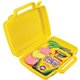Deflecto Antimicrobial Storage Case Yellow - External Dimensions: 8.6" Width x 10.2" Depth x 2.7" Height - Snap-tight Closure - 