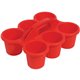 Deflecto Antimicrobial Kids 6 Cup Caddy - 6 Compartment(s) - 5.3" Height x 12.1" Width x 9.6" Depth - Lightweight, Portable, Ant
