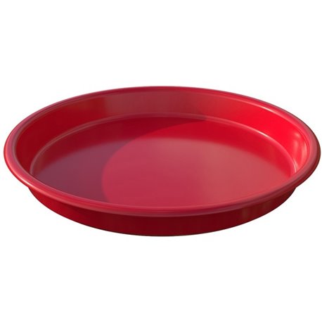 Deflecto Kids Antimicrobial Round Craft Tray - Accessories, Art, Craft - 1.61"Height x 13.07"Width x 13.07"Depth - 1 Each - Red 